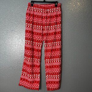 Women's Plus Size Holiday Fair Isle Fleece Pajama Pants Wondershop Red 1X